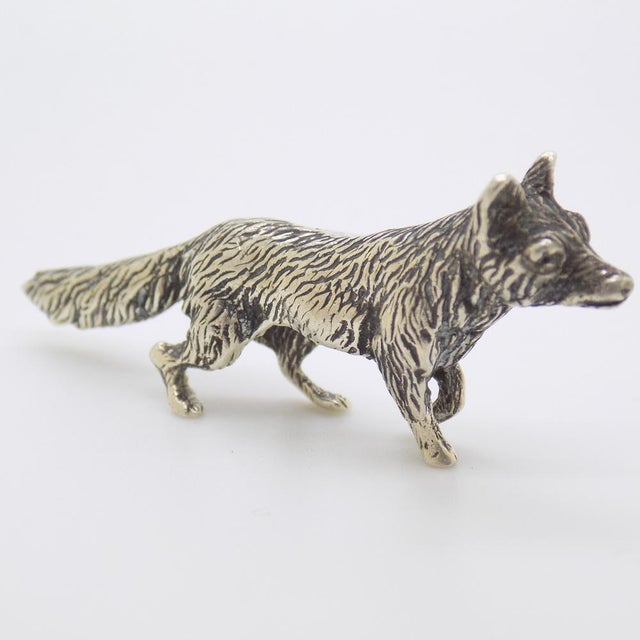 An adorable vintage miniature depicting a fox, handmade in Italy between the 1960s and 1970s in genuine solid silver. A...