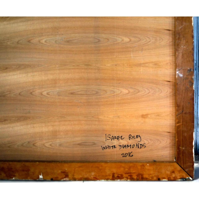 White Isabel Riley Painting 'White Diamonds' For Sale - Image 8 of 11