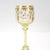 1900 Set of 6 Gilt German or Bohemian Art Nouveau Clear & Green Glass Wine Goblets For Sale - Image 11 of 18
