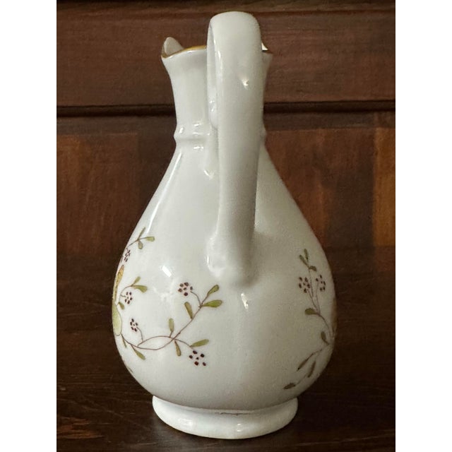 Vintage Mid 20th Century Hand Painted White Porcelain Creamer For Sale In Orlando - Image 6 of 12
