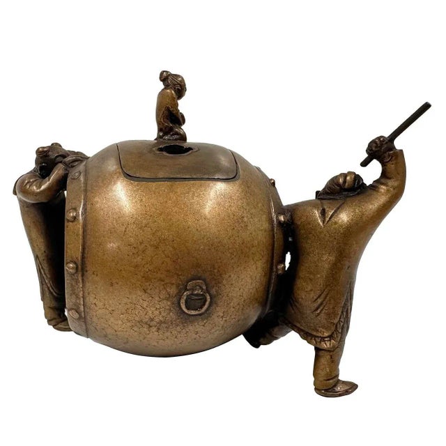 Japanese Antique Japanese Bronze Koro (Incense Burner) For Sale - Image 3 of 11