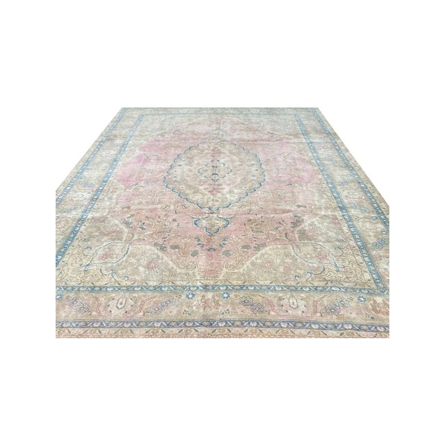 1960s Old Persian Tabriz Area Rug 8x12 For Sale - Image 9 of 12