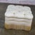 Late 20th Century Traditional Large Ottoman Ecru Upholstered Pillow Top With Bullion Fringe For Sale - Image 6 of 18