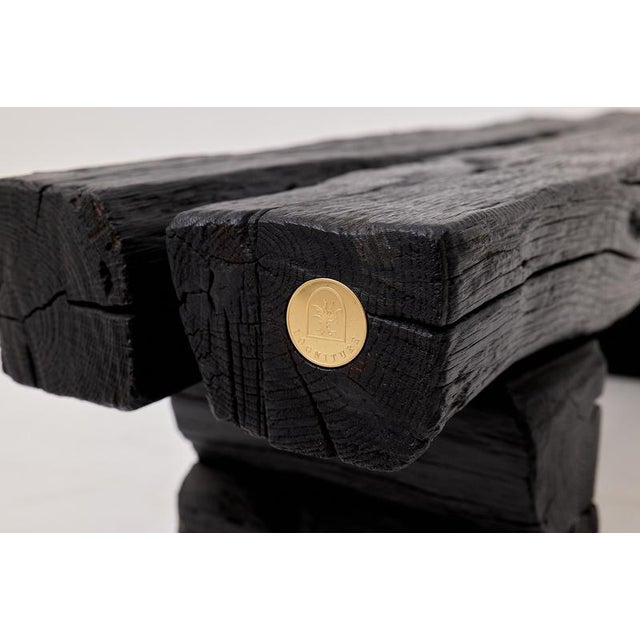 Black Garden Bench by Logniture For Sale - Image 8 of 16