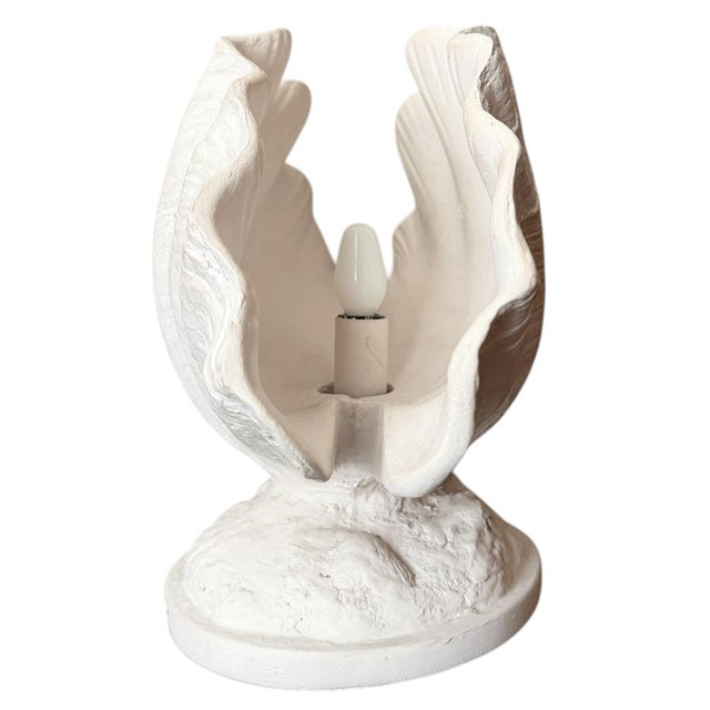 Contemporary Plaster Clam Shell Table Lamps - a Pair For Sale - Image 10 of 16
