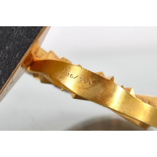 Gilded Bronze Disco Del Sole Multiple by Arnaldo Pomodoro, Italy, 1985 For Sale - Image 14 of 17