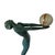 Art Deco 1960s Max Le Verrier "Lueur" French Art Deco Figural Sculpture With Onyx Sphere For Sale - Image 3 of 17