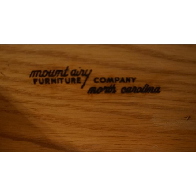 Brown Mount Airy Solid Cherry Italian Provincial Style 54" Writing Desk For Sale - Image 8 of 12