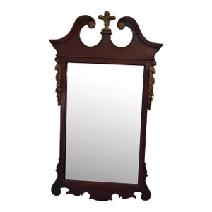 Vintage Mahogany Chippendale Style Wall Mirror