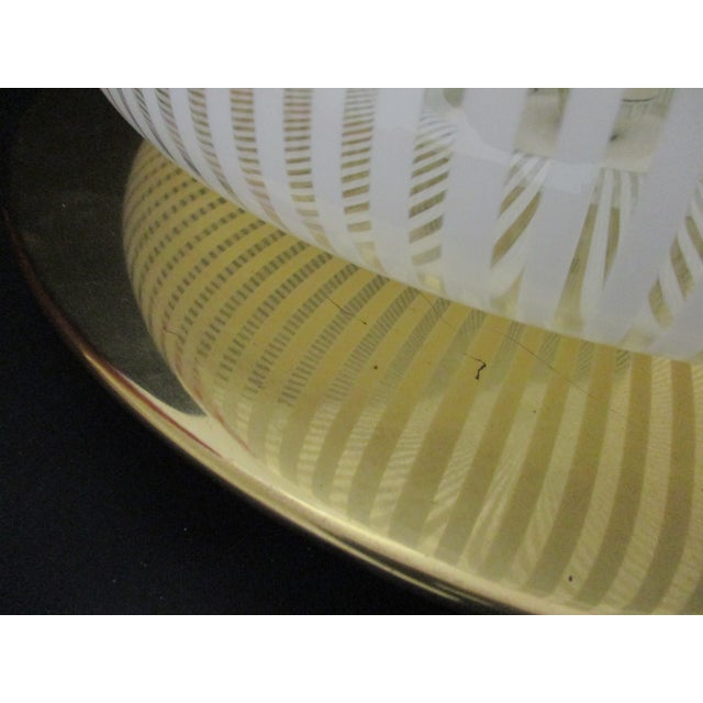 Gold Mid-Century Italian Tessuto Ceiling Lamp from Venini, 1970s For Sale - Image 8 of 9