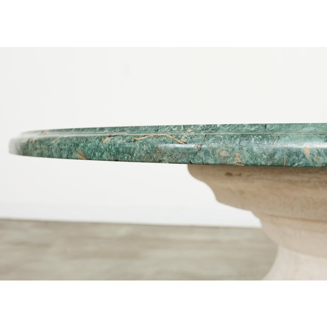 Neoclassical Style Marble and Stone Center Garden Table For Sale - Image 10 of 12