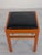 Vintage Orange Pouf in Black Faux Leather, 1950s For Sale - Image 10 of 12