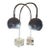 Mid-Century Modern Chrome Dome Eyeball Lamps With Lucite Base For Sale
