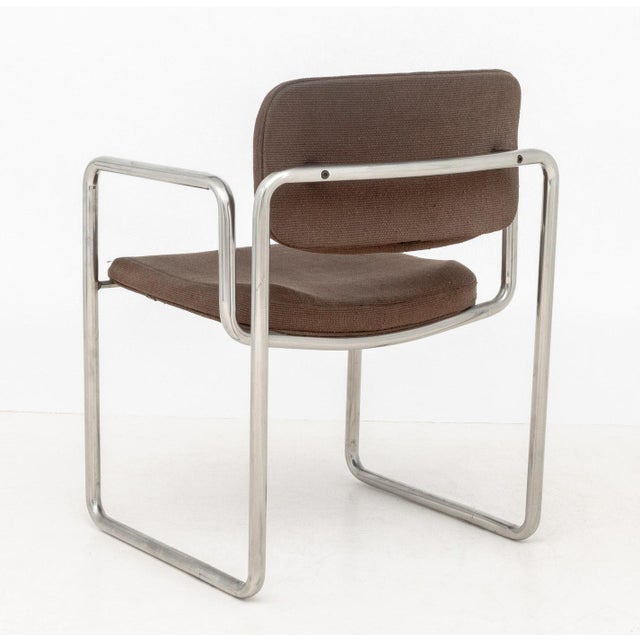 Bauhaus Upholstered Chrome Armchair For Sale In New York - Image 6 of 8