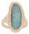 3.7cts Boulder Opal Statement Ring With Natural Diamonds Accents: Solid 14k Gold For Sale