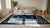 Textile 1930s Blue Navy Floral Antique Chinese Peking Rug 6'4" X 8'8" Handknotted Wool Carpet For Sale - Image 7 of 8