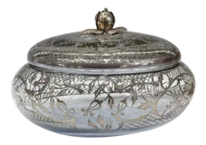 Vintage Silver Overlay Bowl With Lid