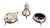 Georgian Sterling Silver Cruet from Edward Barnard & Sons, 1937, Set of 3 For Sale