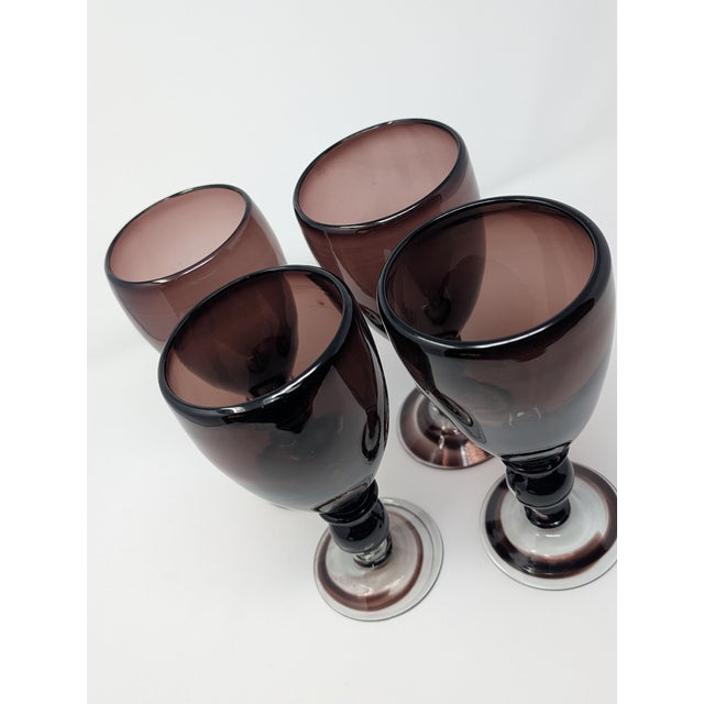 Vintage and Hand Blown Amethyst Glass - 8 Piece Curation Including Blenko and Cambridge Glass For Sale - Image 17 of 18