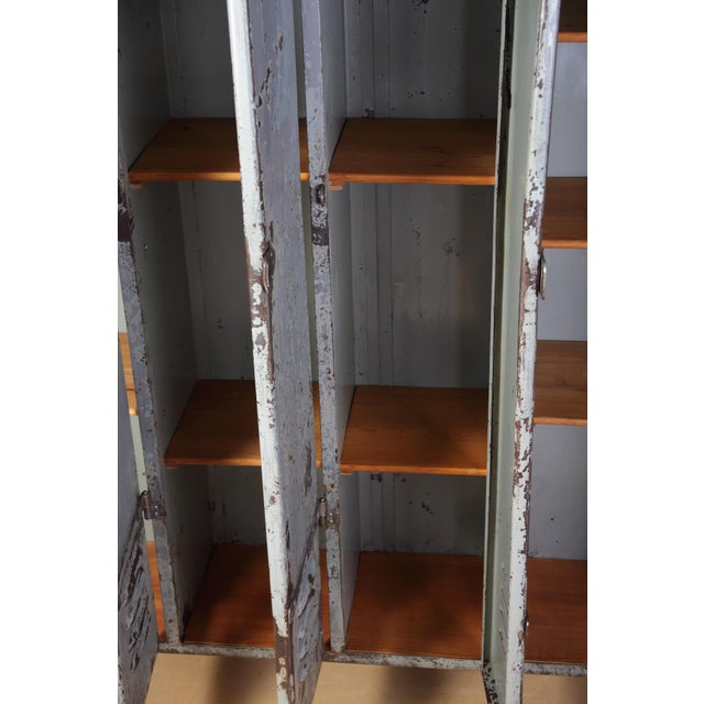 Industrial Four-Door Locker Cabinet, Czechoslovakia, 1960s For Sale - Image 17 of 18