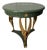 Late 20th Century Green Painted Wood and Gilt Bronze Gueridon Table With Swan Motif Legs For Sale