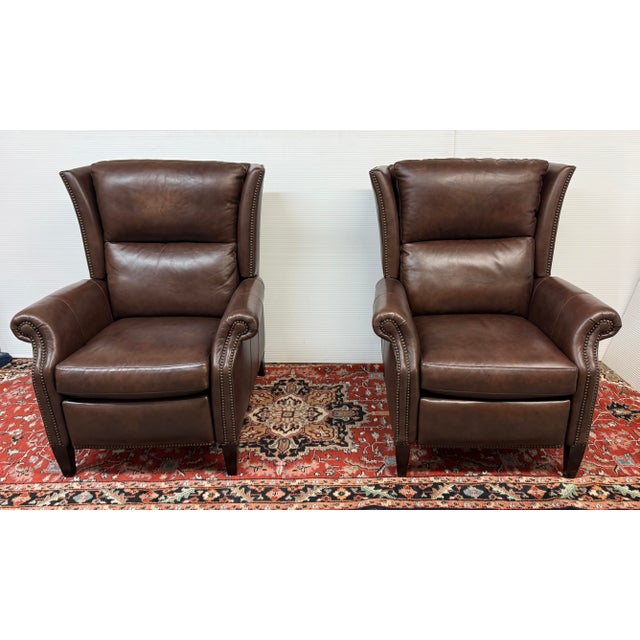 Hancock and Moore Sami Power Recliners, a Pair For Sale - Image 10 of 12