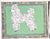 Dog, White French Poodle in tropical colors using shades of apricot, mint green, gray and crimson with a triple dry rushed...
