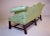 Custom George III Mahogany Camel Back Sofa With Damask Silk Upholstery For Sale - Image 10 of 16