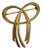 Mid 20th Century Crown Trifari Gold Ribbon Bow Pin Brooch For Sale