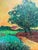 Wood Vintage Van Gogh-Style Impressionist Landscape Oil on Canvas Painting For Sale - Image 7 of 17