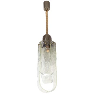 Mazzega 1970s Glass Pendant Light For Sale