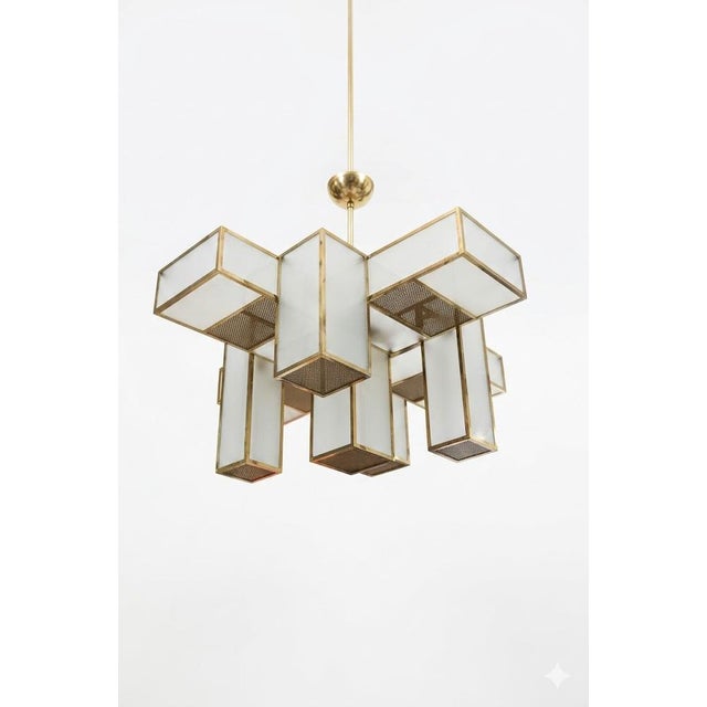 Modernist Skyscraper Pendant, 1980s, in Flawless conditions. Designed 1980 to 1989 Up to 250V (Europe/UK Standard).The...