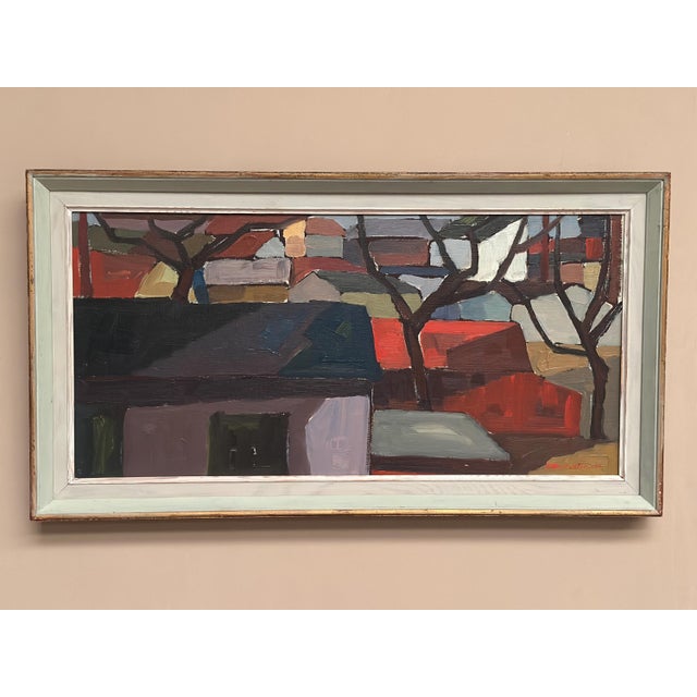 Raymond Wallentin, On the Outskirts of Kalmar, 1959, Oil on Canvas, Framed For Sale - Image 12 of 18