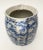 Cornflower Blue Early 19th Century Sponge Ware Bean Pot Pitcher For Sale - Image 8 of 12