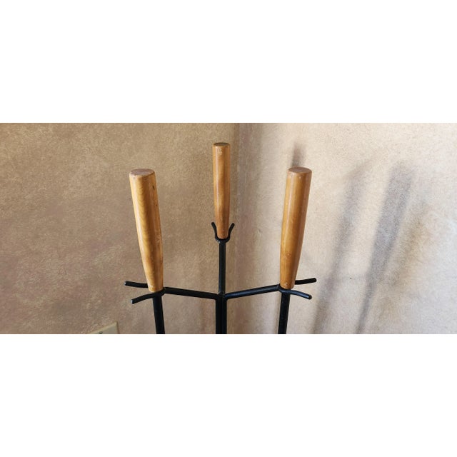 Original 1960s George Nelson Howard Miller Stand Fireplace Tool Set For Sale In Denver - Image 6 of 9