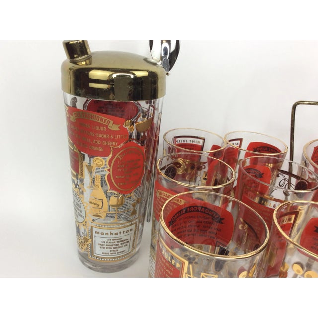 Mid-Century Recipe Cocktail Set For Sale - Image 4 of 13