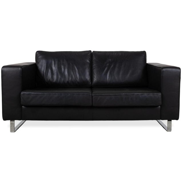 Indivi Set Leather Two-Seater Sofa and Stool in Black by BoConcept, Set of 2 For Sale - Image 4 of 18