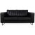 Indivi Set Leather Two-Seater Sofa and Stool in Black by BoConcept, Set of 2 For Sale - Image 4 of 18