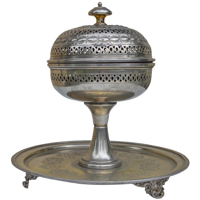 Early 20th Century Engraved Moorish Incense Burner Chairish