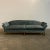 Reupholstered Mid Century Modern Sofa Done in a Geometric Cut Velvet. For Sale - Image 10 of 10