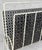 Black Mid-Century White & Black Wrought Iron Pierced Mesh Magazine Record Stand For Sale - Image 8 of 10