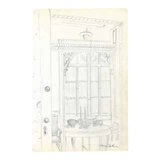 1970s Myriam Cahn Interior Drawing For Sale