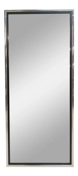 Mid-Century Chrome Hanging Wall Mirror