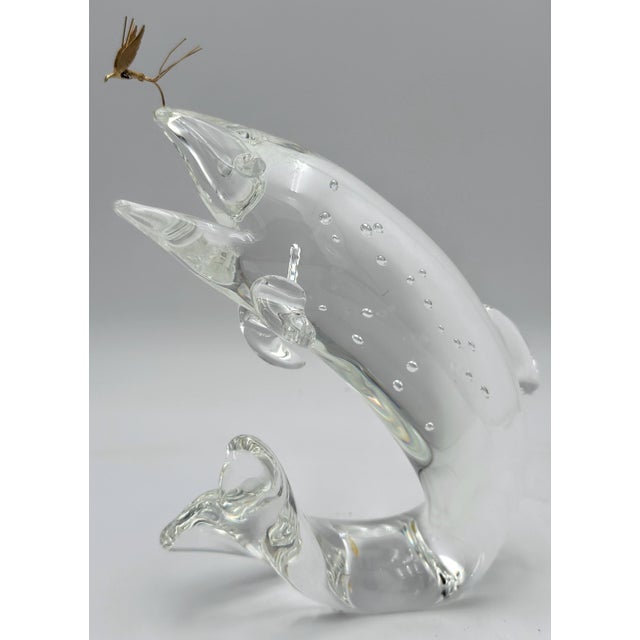 Steuben Glass & 18K Gold “Trout & Fly” by James Houston, Introduced 1966 For Sale - Image 17 of 18