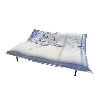 Vintage Attributed Ligne Roset "Caitlin" Pillow-Style Reclining Loveseat, Made in France For Sale