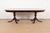 An exceptional Georgian or Regency style double pedestal extension dining table By Henkel Harris USA, Circa 1980s Gorgeous...