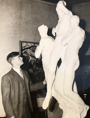 1938 Photo of Sculptor George Matthew Koren