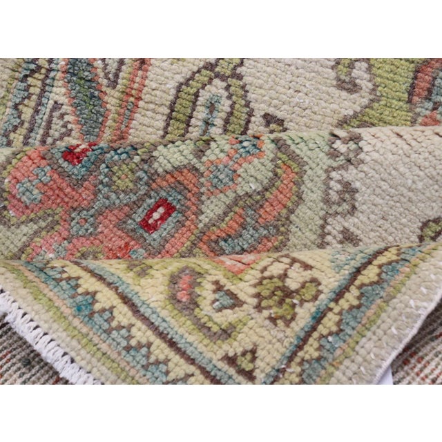 Layered Medallion Vintage Turkish Area Rug Oushak 2'10"x5'8" For Sale - Image 9 of 10