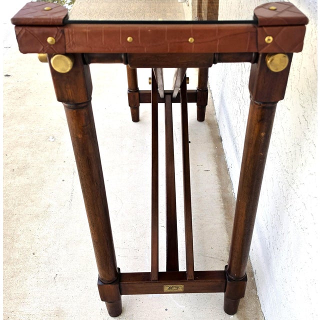 Bauer International Stiles Serengeti Campaign Buffet Console Table For Sale - Image 9 of 12