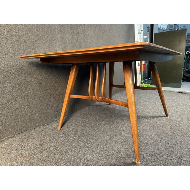 Wood Mid 20th Century Walnut Sculptural Dining Set by Blowing Rock - Set of 6 For Sale - Image 7 of 12